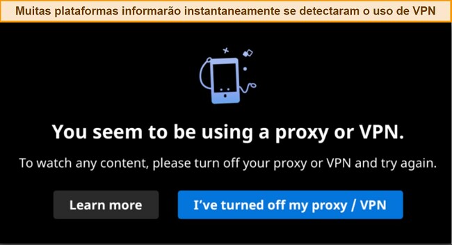 Mensagem de erro do proxy Rakuten sobre VPN bloqueada com formas f&aacute;ceis de corrigir